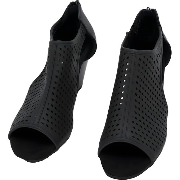 Easy Street Amiri Block Heel Peep Toe Sandals Black Women's US 10M - Picture 5 of 6